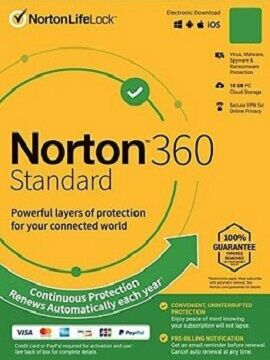 Norton 360 Standard Non-Subscription 1 Year / 1 Device Europe Norton CD Key