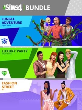 The Sims 4 Jungle Adventure + Luxury Party + Fashion Street EA App Account
