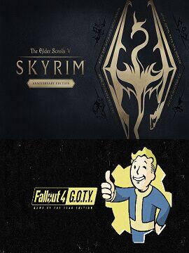 The Elder Scrolls V: Skyrim Anniversary Edition + Fallout 4 G.O.T.Y. Europe XBOX Live CD Key