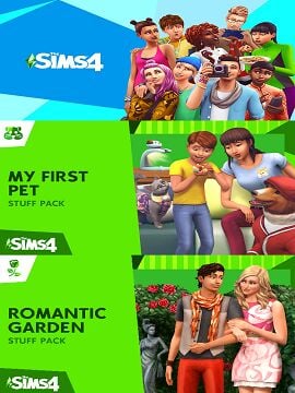 The Sims 4 + My First Pet Stuff + Romantic Garden Stuff Bundle EA App Account